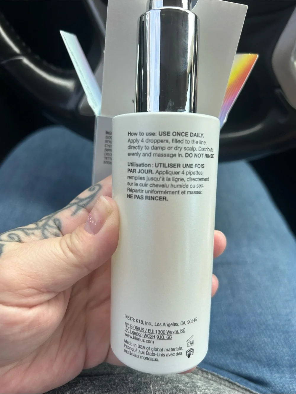 K18 Biomimetic Hairscience serum- proven to help reduce shedding & graying